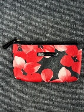 TAHARI Floral Cosmetic Pouch Makeup Bag Travel Organizer